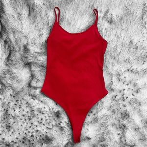 Red bodysuit